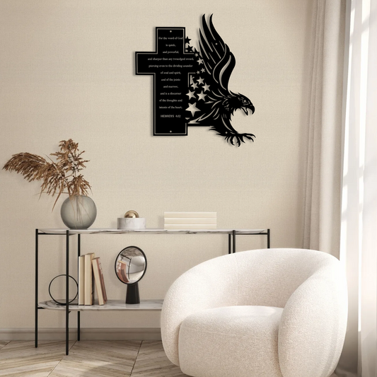 Custom Eagle Metal Cross Signs