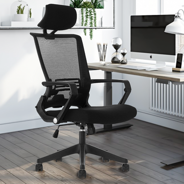 Foldable Mesh Office Chair- High Back with Headrest