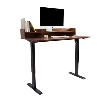 Electric Standing Desk-47x24 Inch-Black&Brown - Sinfinate