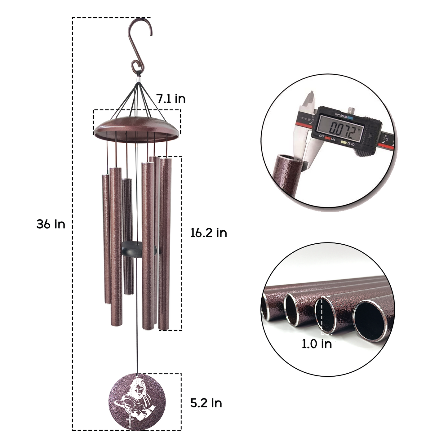 Personalized Bible Verse Wind Chimes | Made in USA