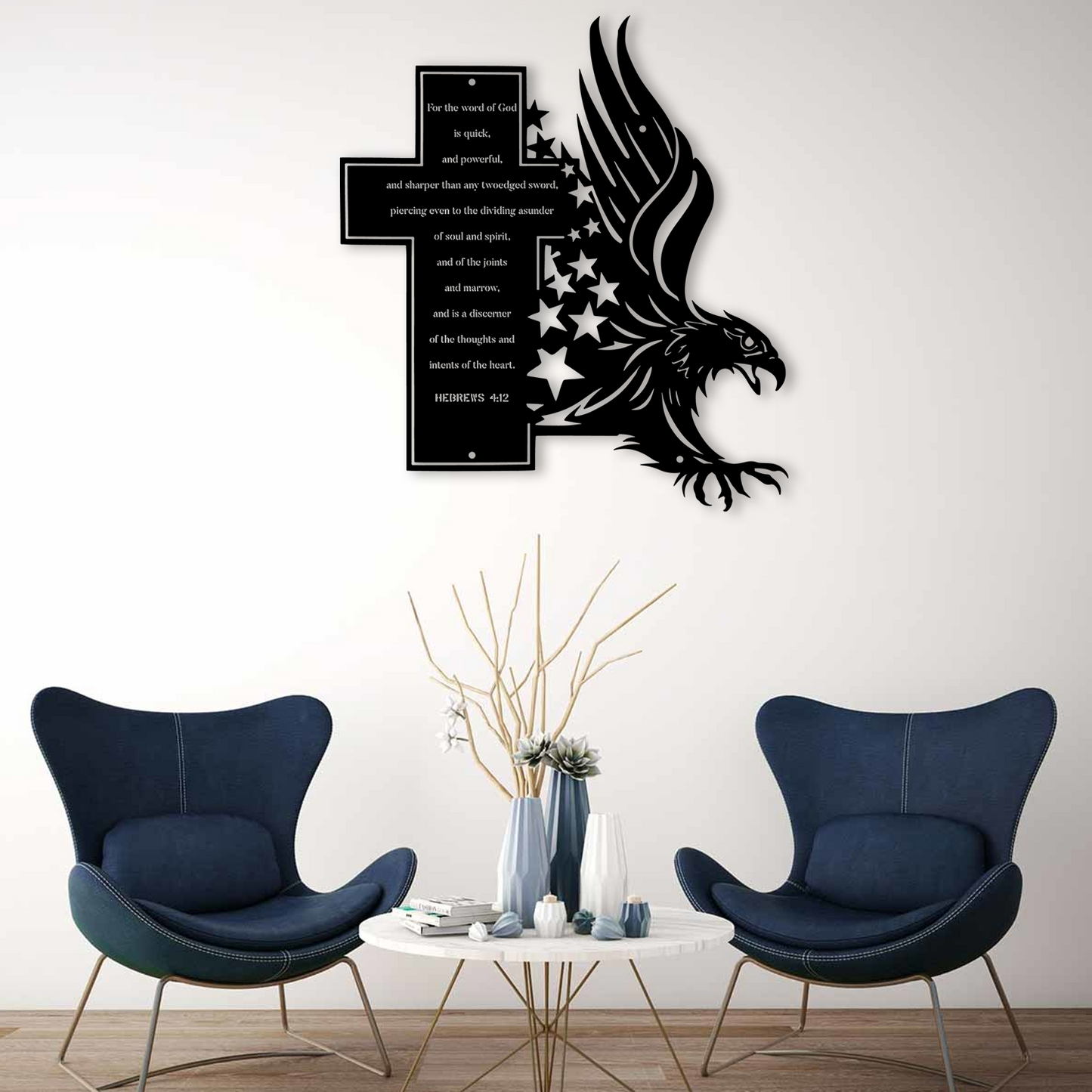 Custom Eagle Metal Cross Signs
