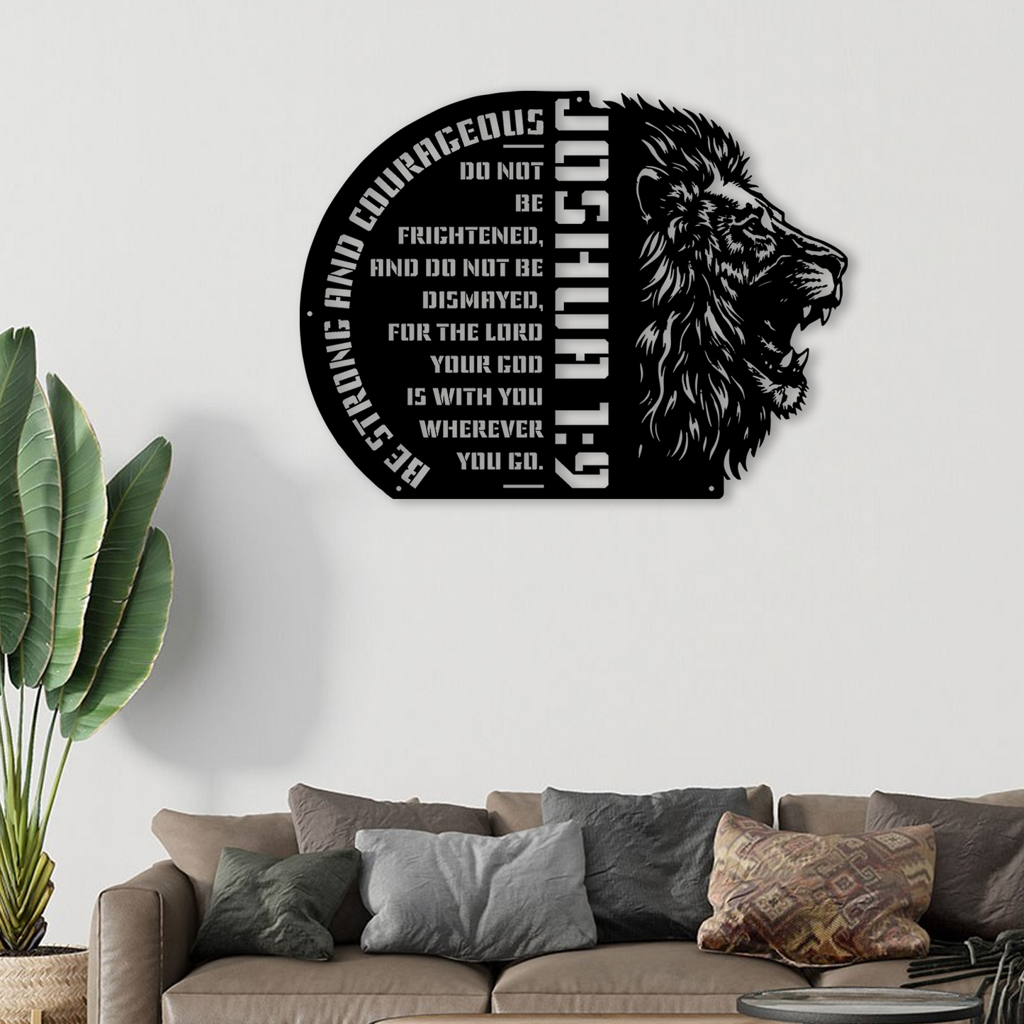 Custom Lion Metal Cross Signs
