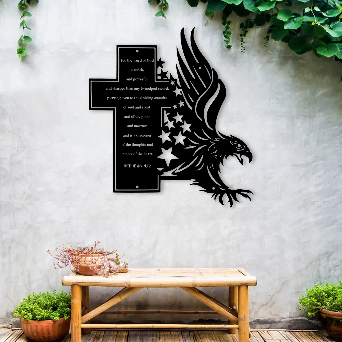 Custom Eagle Metal Cross Signs