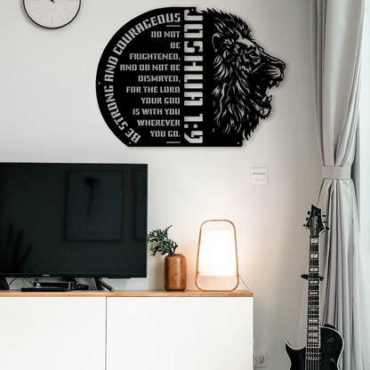 Custom Lion Metal Cross Signs