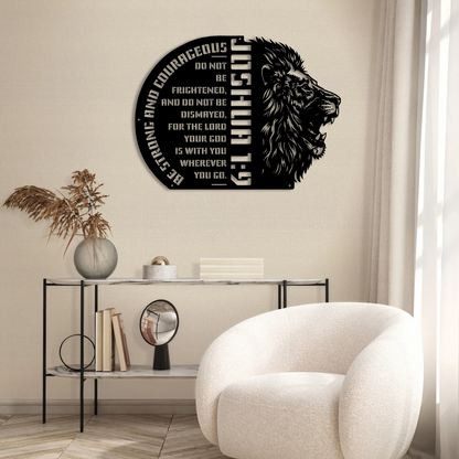 Custom Lion Metal Cross Signs