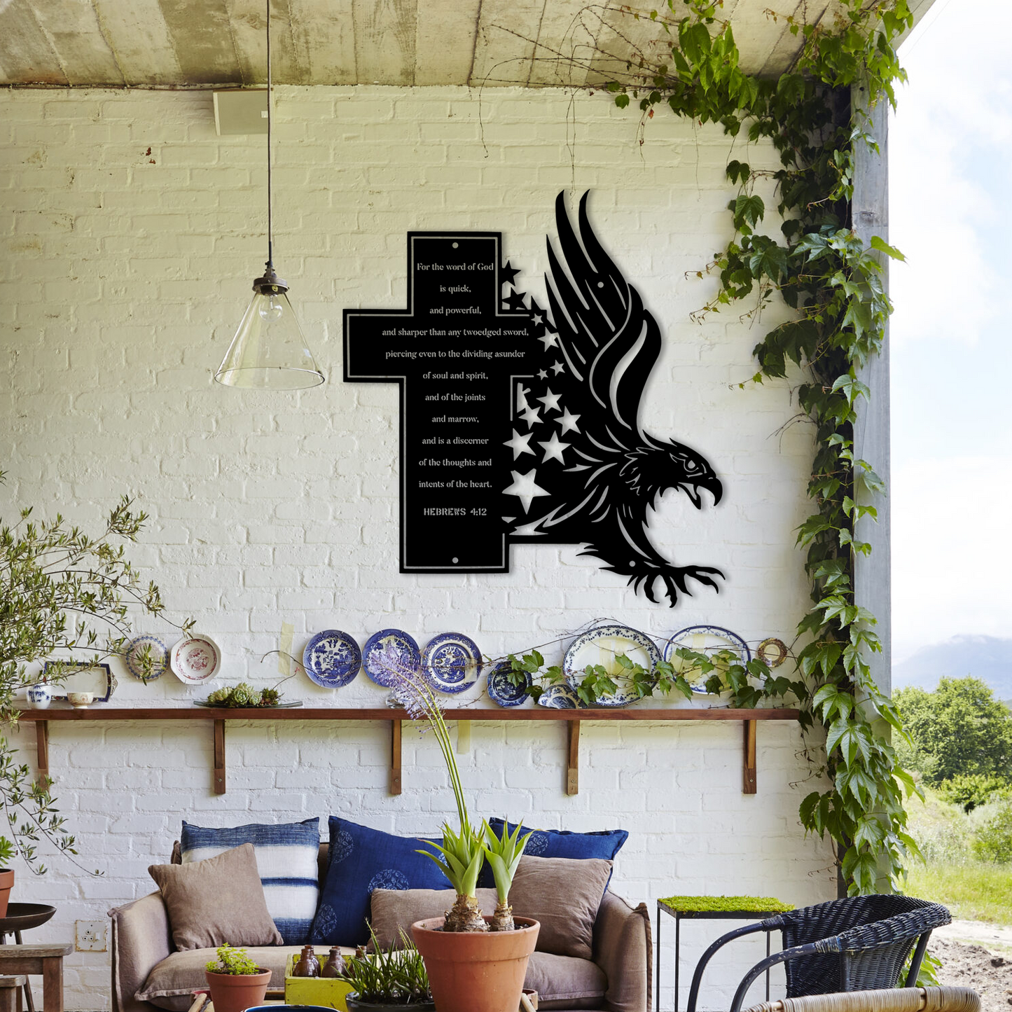 Custom Eagle Metal Cross Signs