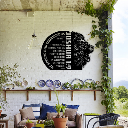 Custom Lion Metal Cross Signs