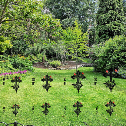Custom Cardinal Metal Cross Address Signs