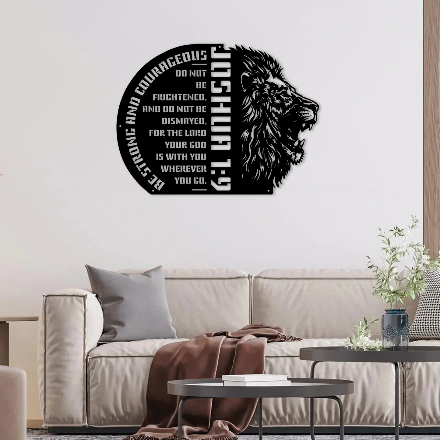 Custom Lion Metal Cross Signs
