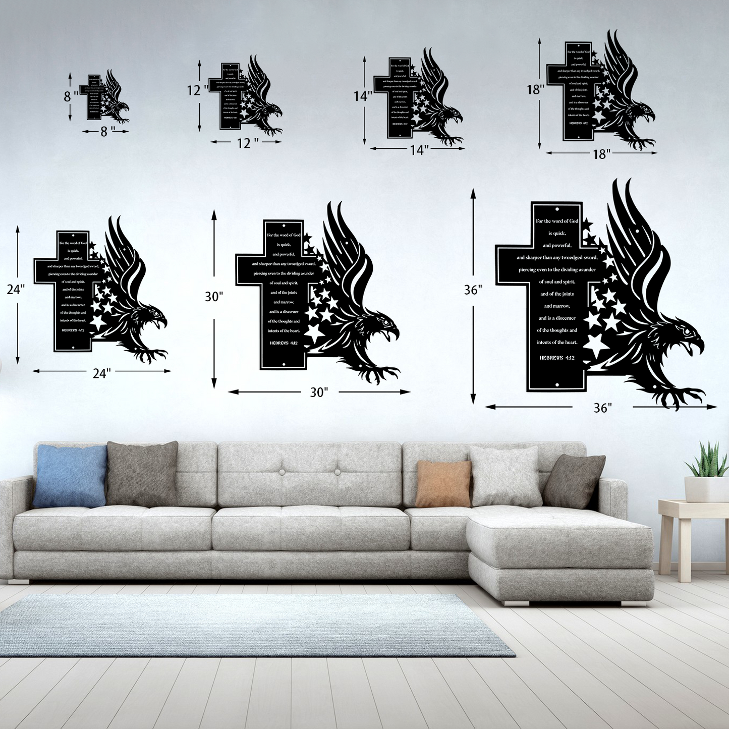 Custom Eagle Metal Cross Signs