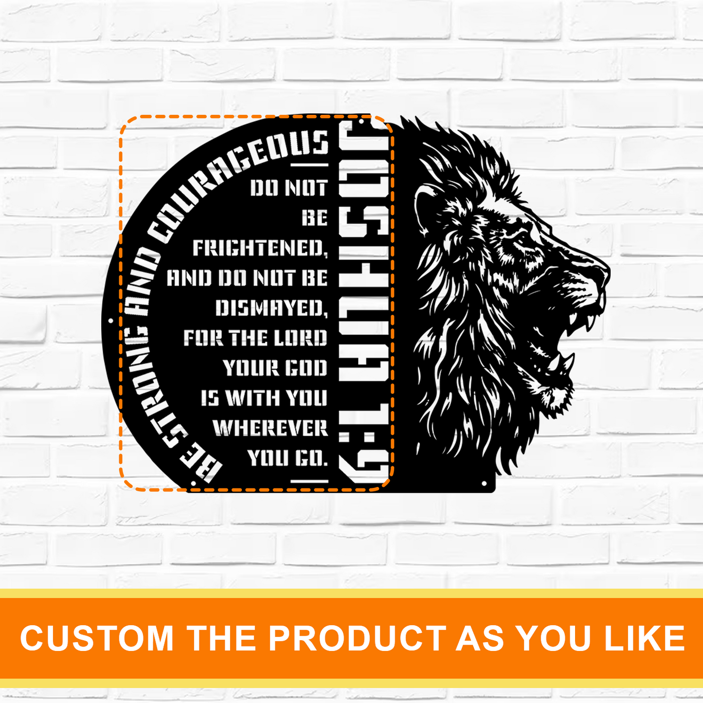 Custom Lion Metal Cross Signs