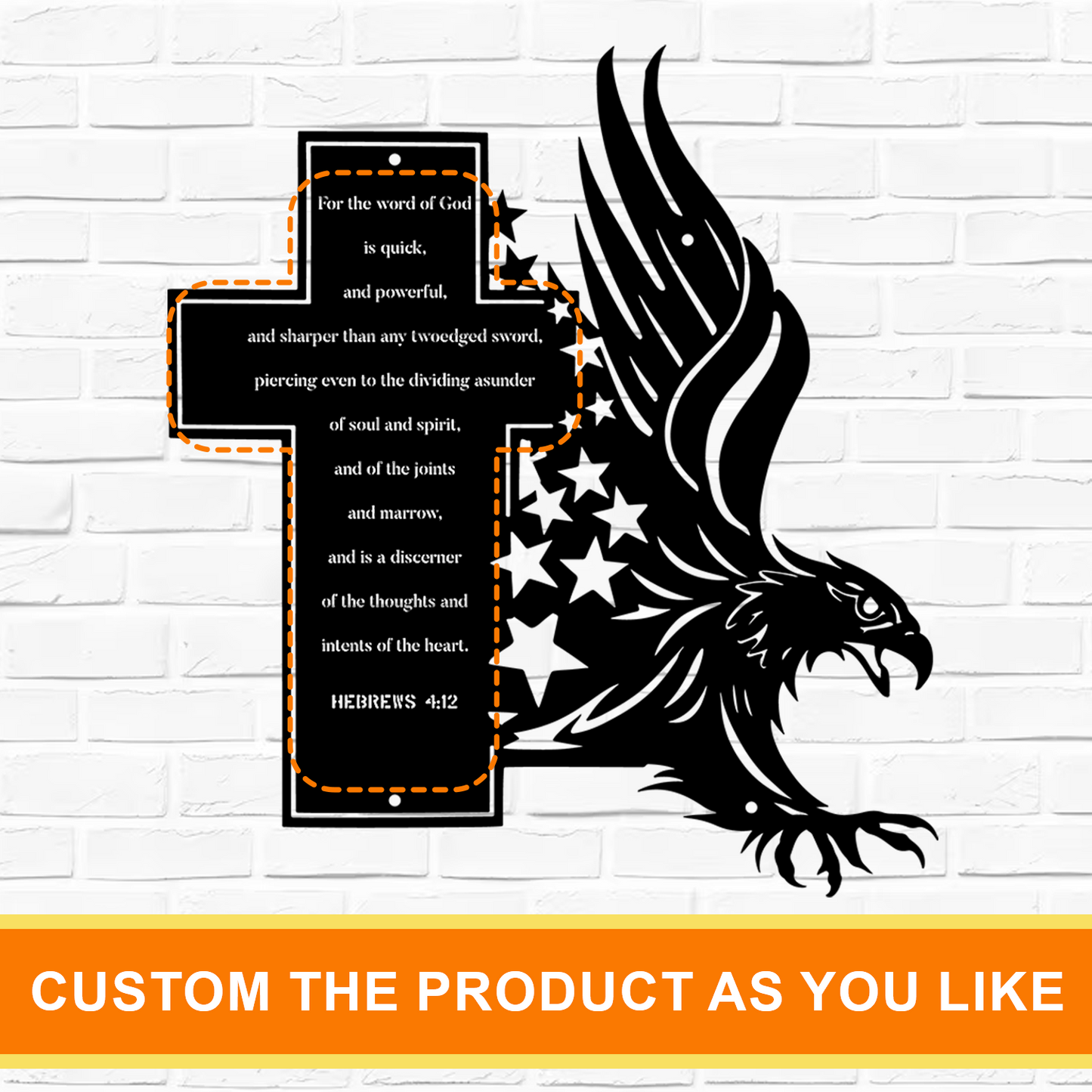 Custom Eagle Metal Cross Signs