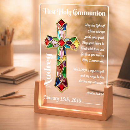 Personalized Photo Night Lights with Bible Verse