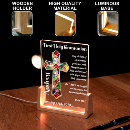 Personalized Photo Night Lights with Bible Verse