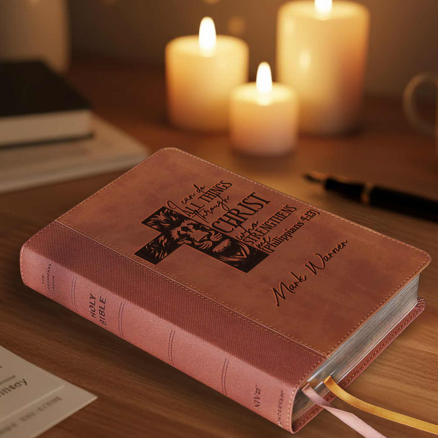 Personalized Engraved Bible, Personalized Name Engraving Gift for Church, Wedding, Baptism, Birthday