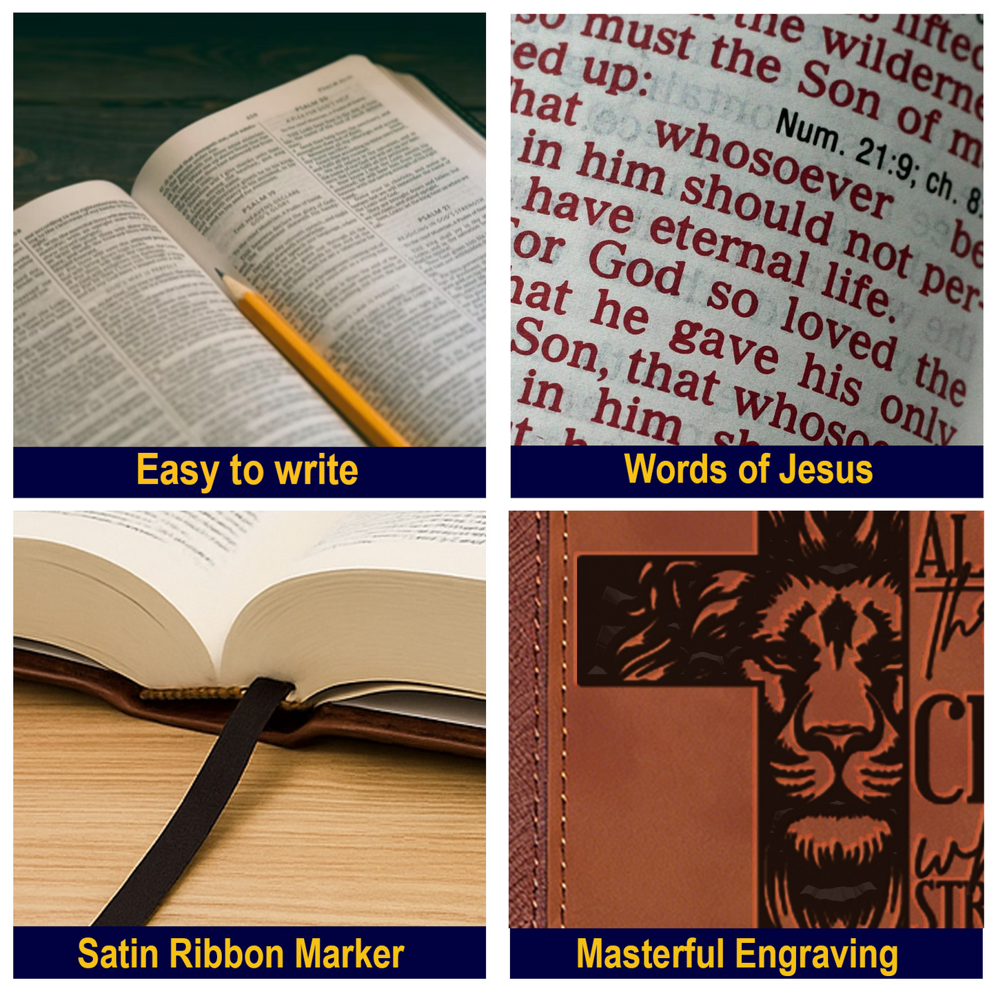 Personalized Engraved Bible, Personalized Name Engraving Gift for Church, Wedding, Baptism, Birthday
