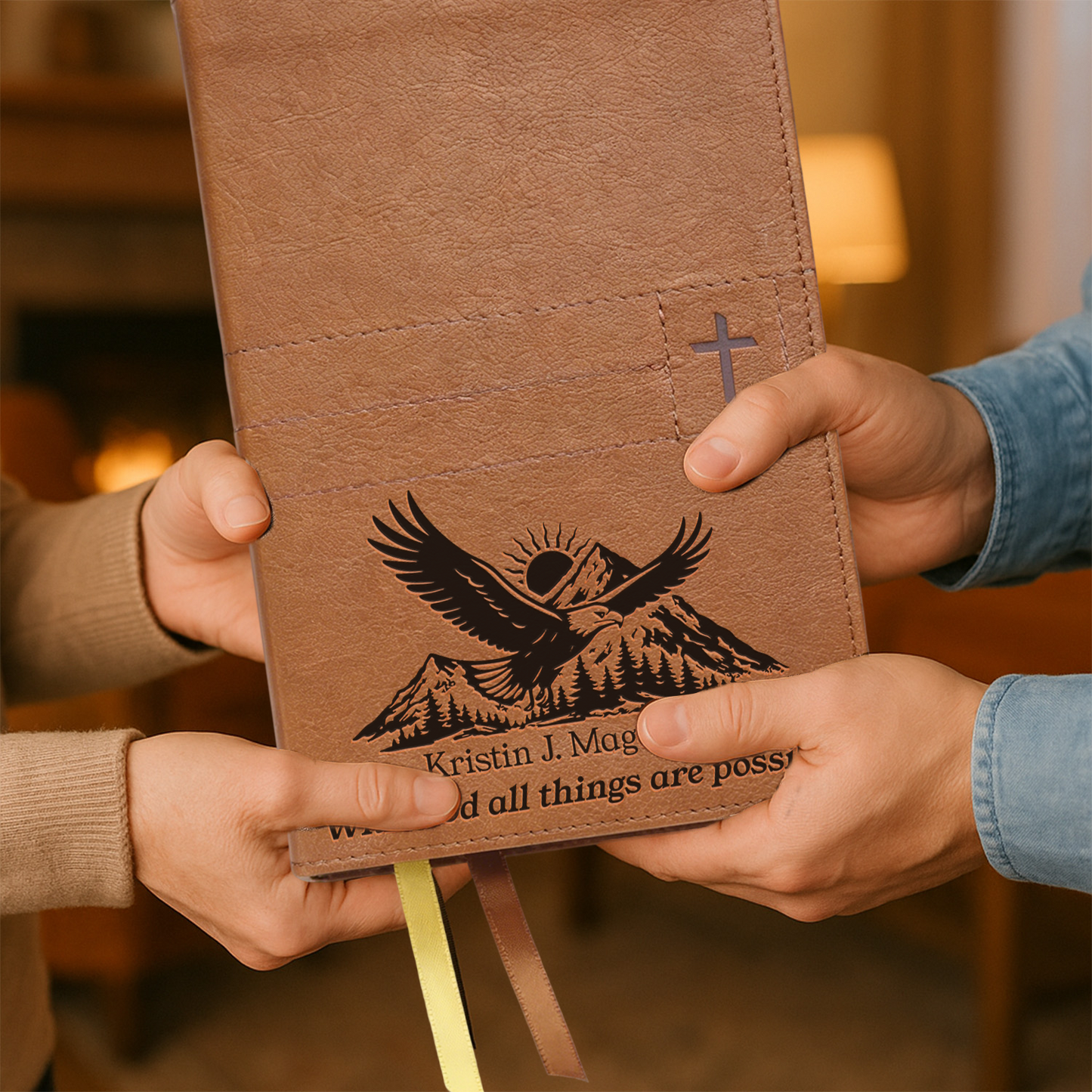 Personalized Engraved Bible, Personalized Name Engraving Gift for Church, Wedding, Baptism, Birthday