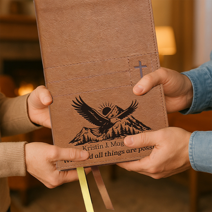 Personalized Engraved Bible, Personalized Name Engraving Gift for Church, Wedding, Baptism, Birthday