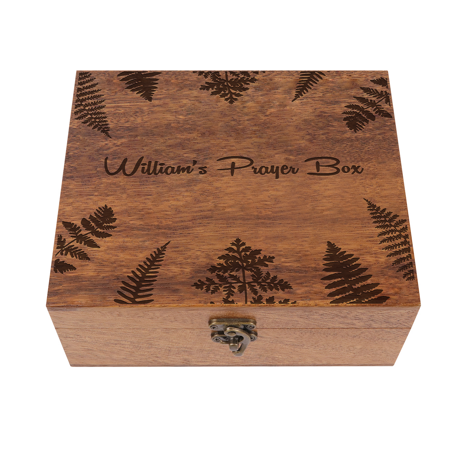Custom Wooden Prayer Box – Personalized Keepsake for Prayer Cards, Rosary & Scriptures – Handmade Christian Gift