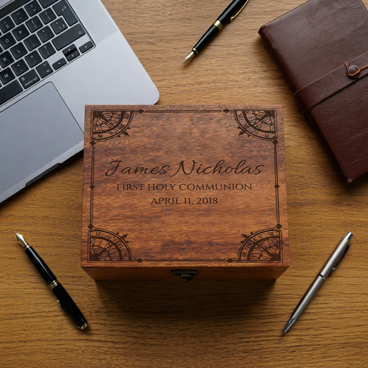 Custom Wooden Prayer Box – Personalized Memory Keepsake for Prayer Cards, Rosary & Scriptures – Handmade Christian Gift