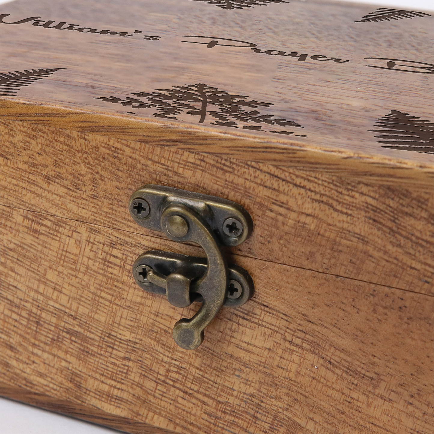 Custom Wooden Prayer Box – Personalized Keepsake for Prayer Cards, Rosary & Scriptures – Handmade Christian Gift