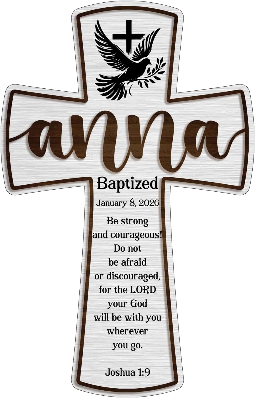 Personalized Wooden Cross for Baptism
