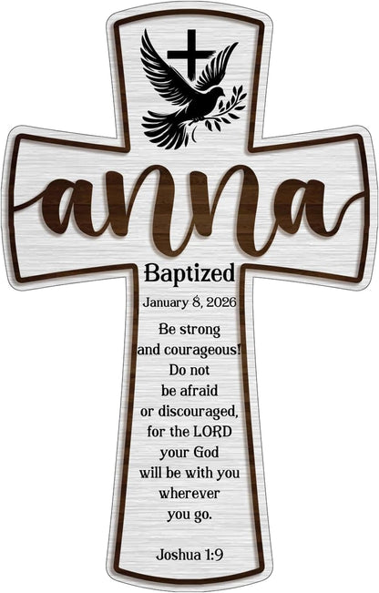 Personalized Wooden Cross for Baptism