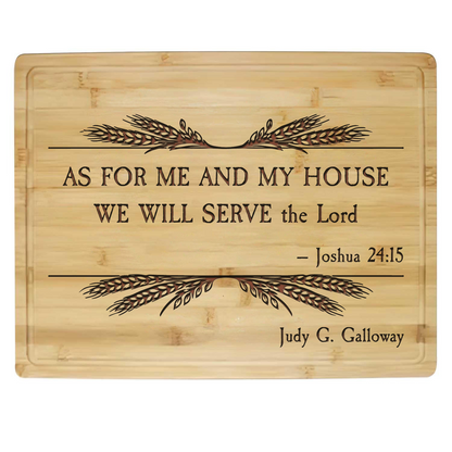 Custom Bamboo Cutting Boards with Bible Verse