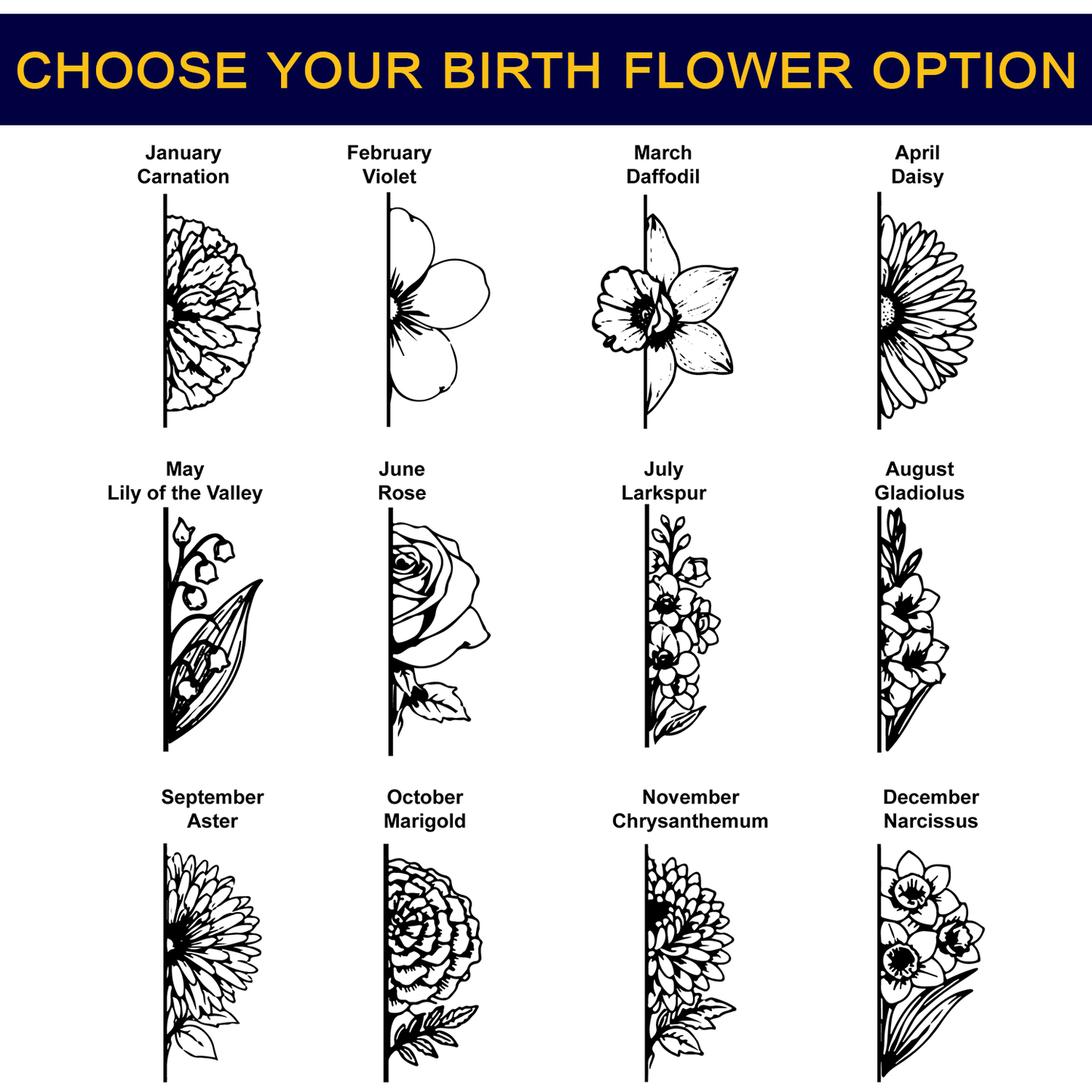 Personalized Crystal Clock Engraved Birth Flower & Text, Birthday Mother's Day Gift for Woman