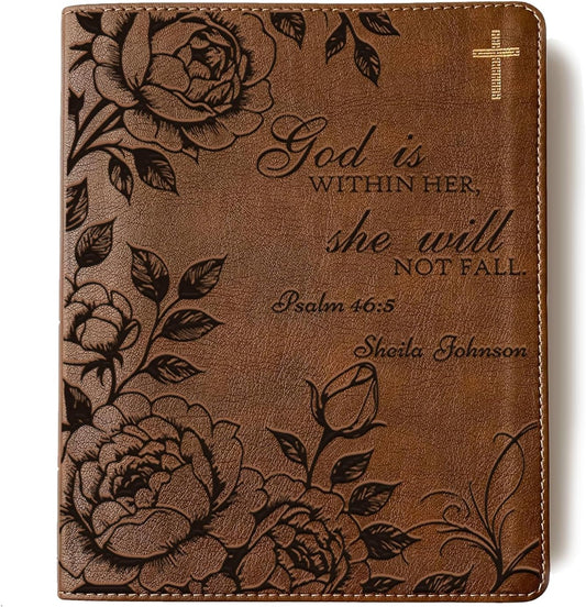 Personalized NIV Journaling Bible for Women | Custom Laser Engraved Name | Wide Margin Note-Taking Bible