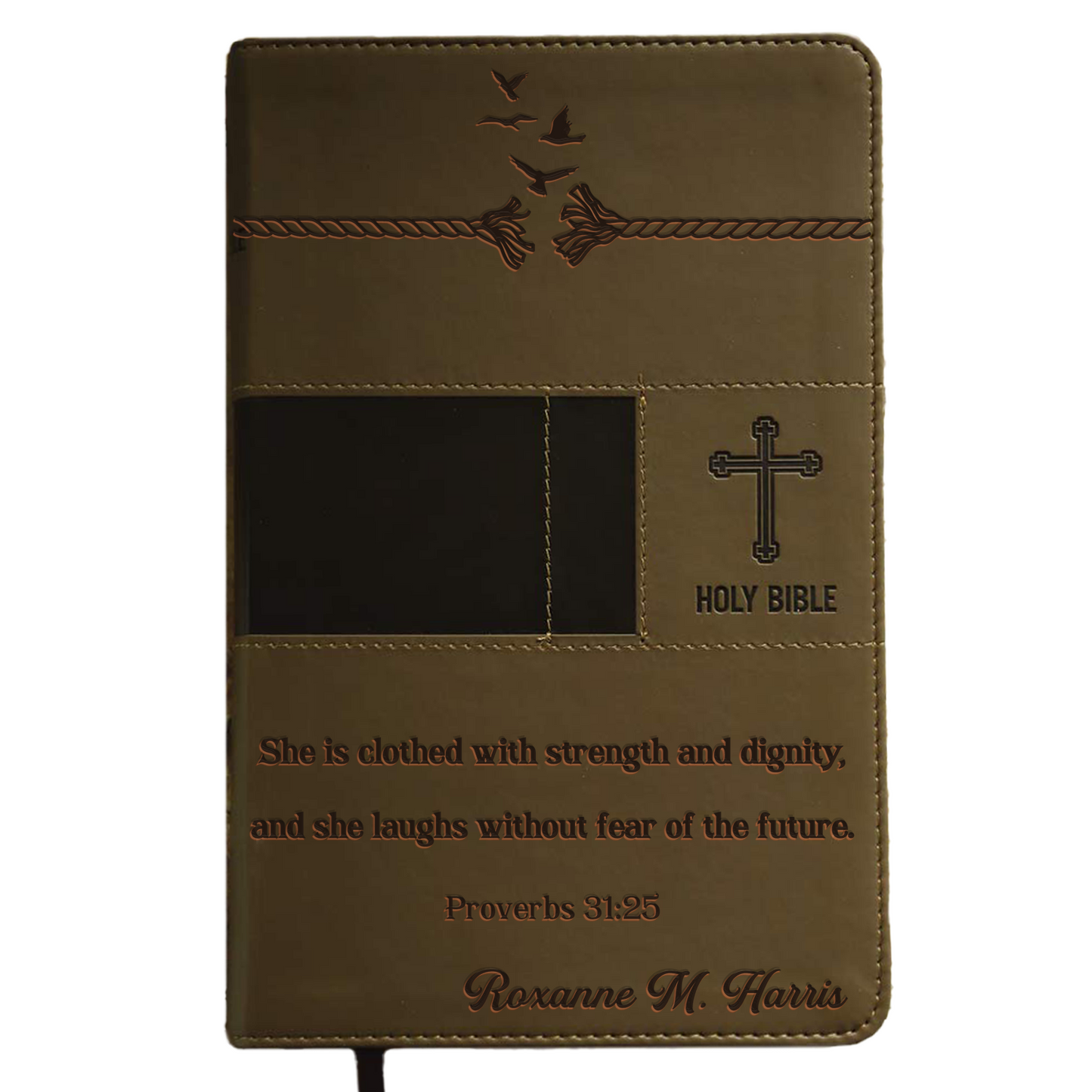 Personalized Engraved Bible, Personalized Name Engraving Gift for Church, Wedding, Baptism, Birthday