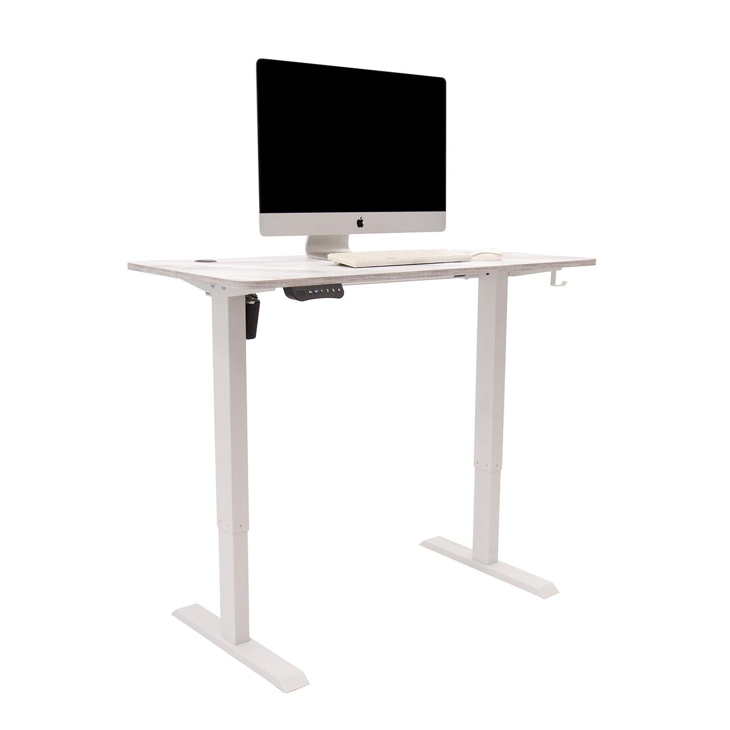Electric Standing Desk-47x24 Inch-White - Sinfinate