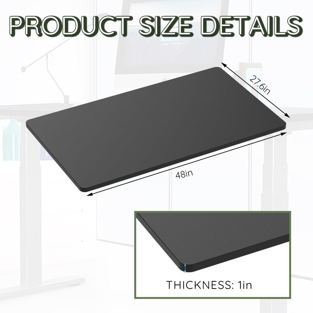 Universal Solid Table Top Laminate One Piece Desk Top for Standing Desk Frame/Desk Legs/Desk Base, Waterproof - Sinfinate
